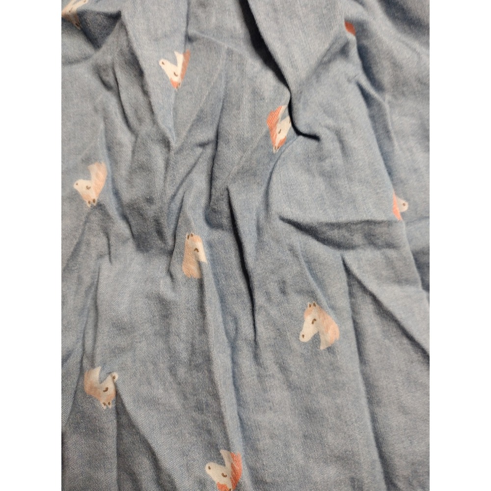Carters Toddler Girls 3T Unicorn Chambray Top and Pink‎ Ruffle Skirt Outfit Set - Picture 5 of 6